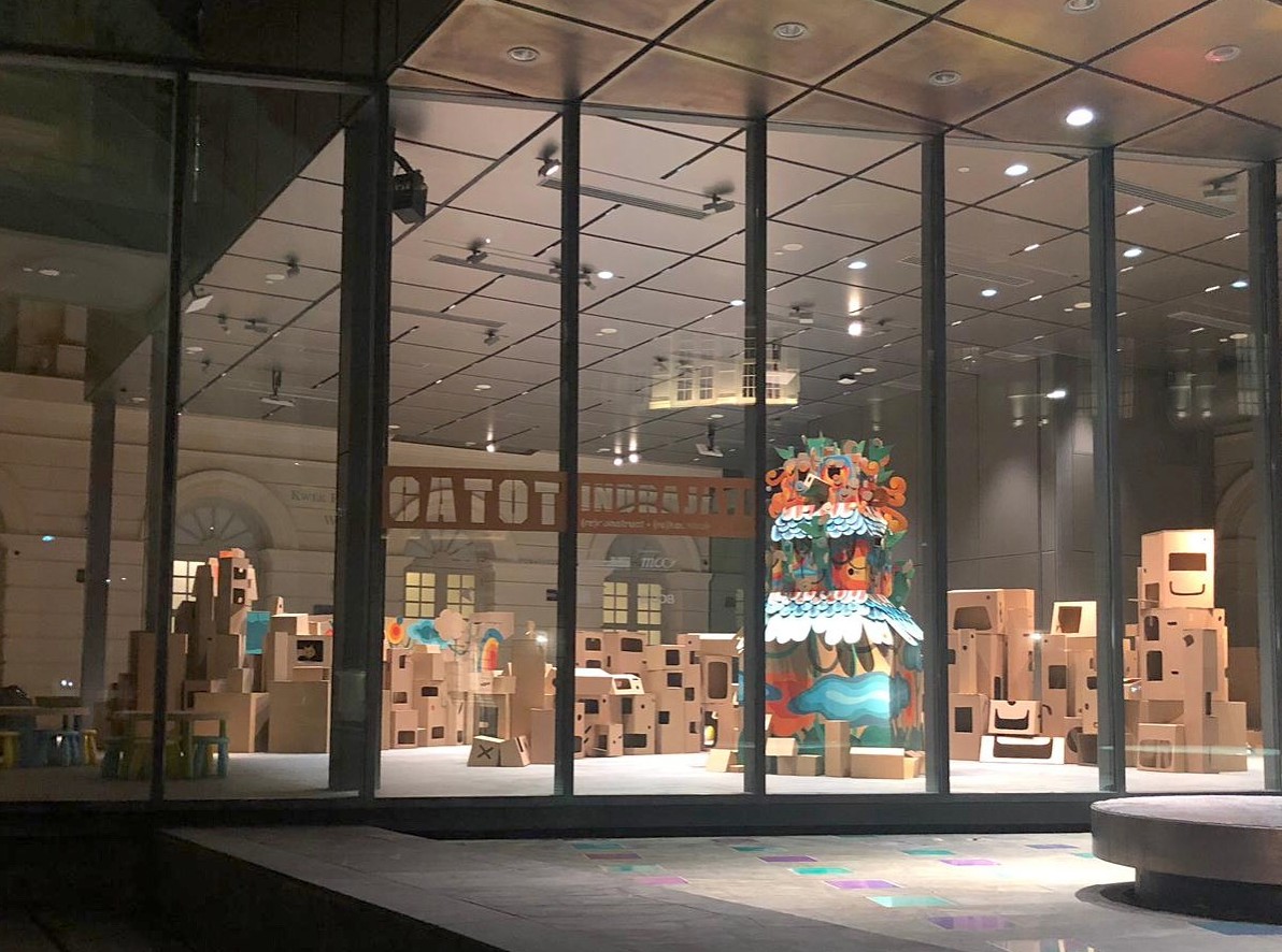 Instalasi pameran Gatot di museum seni Singapura